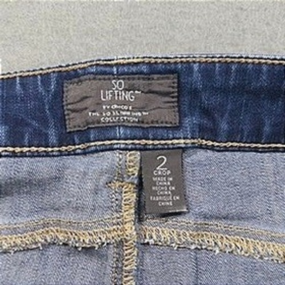 Chicos So Lifting Crop Jeans Women Size 2 Blue Stretch Slimming Denim Pants - Picture 5 of 15